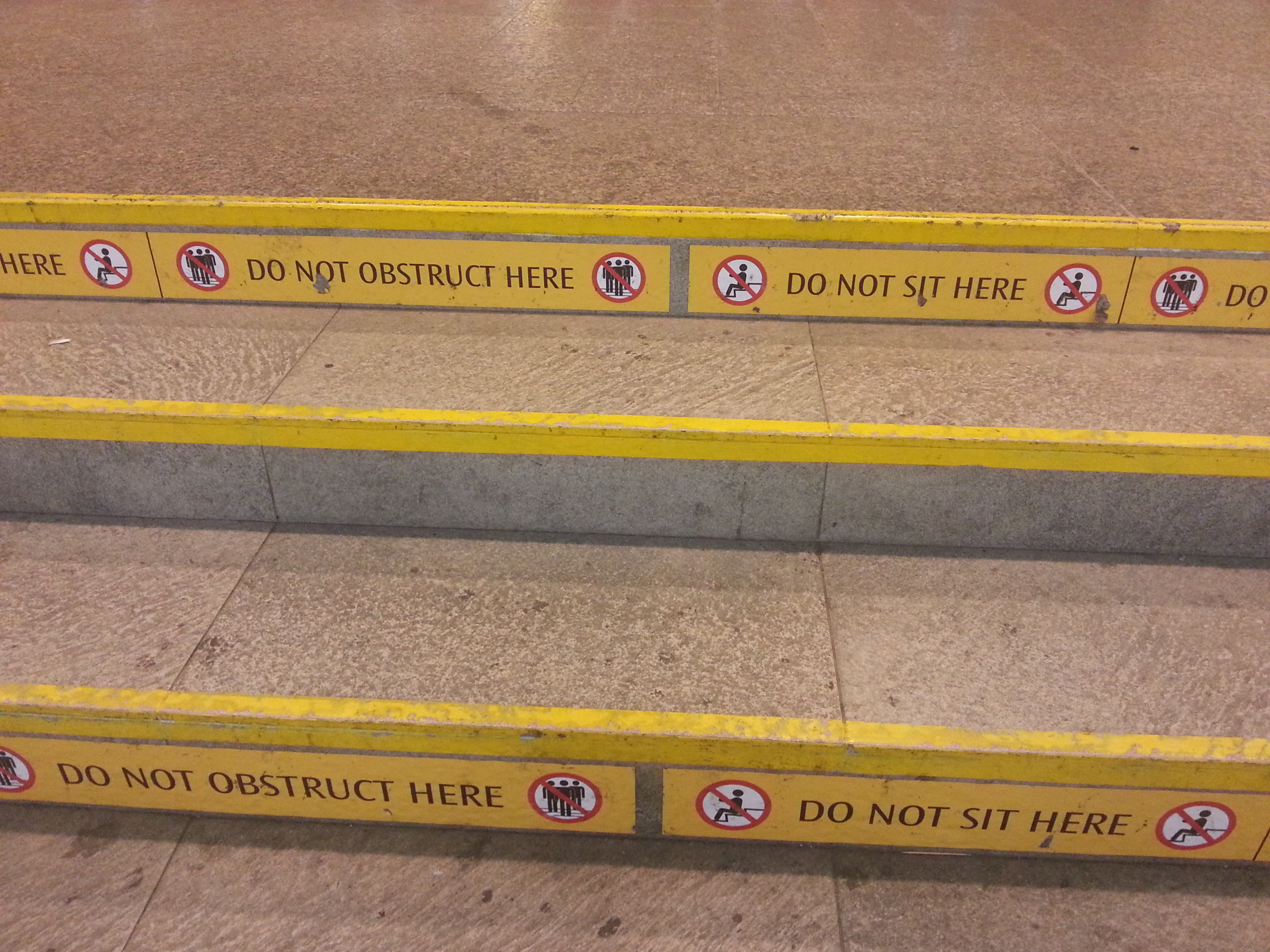 Do Not Obstruct Here Spot The Error – Do Not Obstruct Here. Do Not Sit Here.